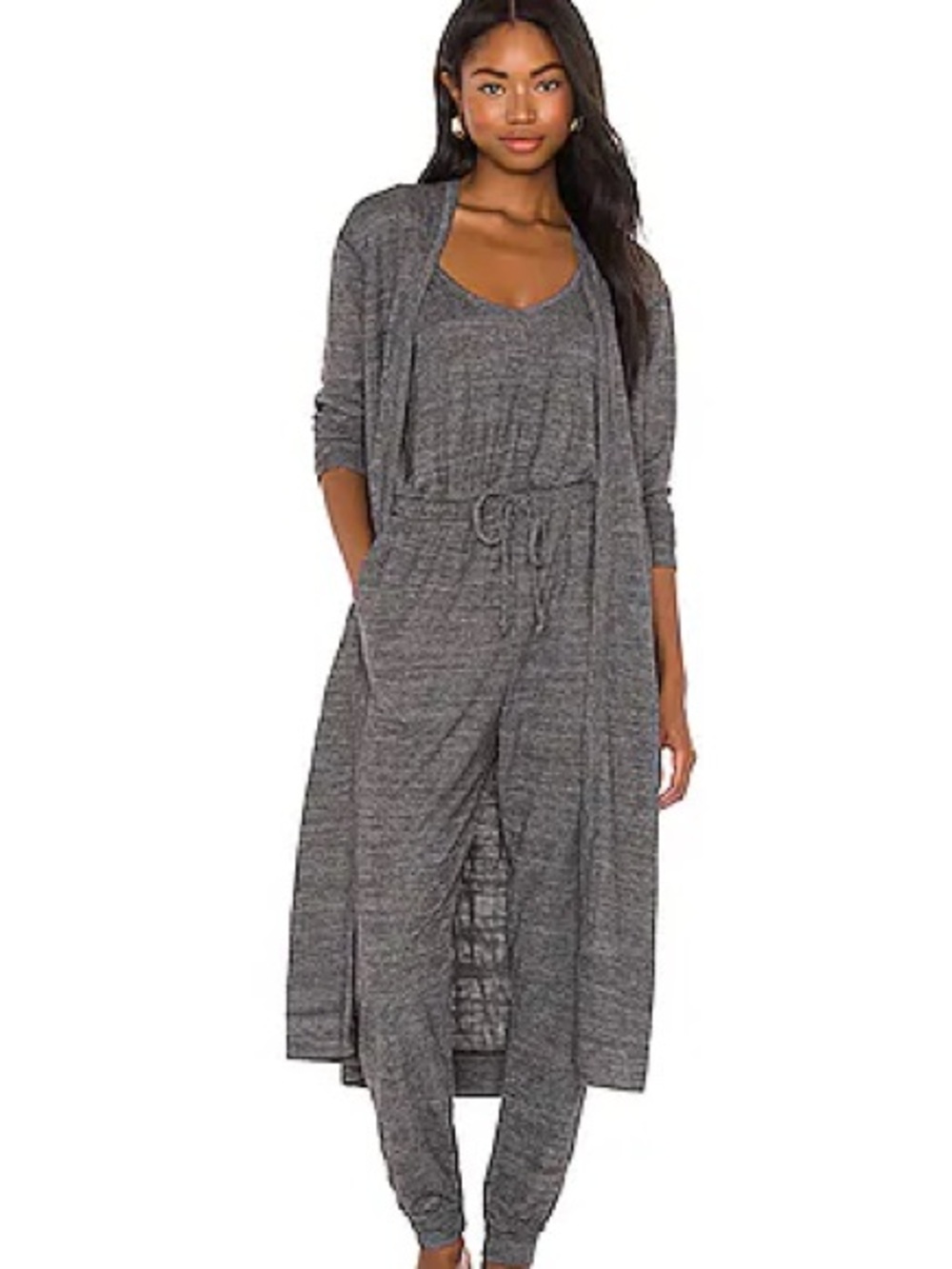 Free People Bicoastal Set - Dark Charcoal Grey